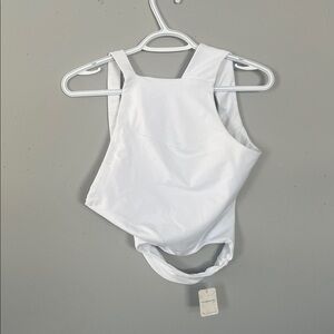 White Sleeveless/Backless Women's Top Medium